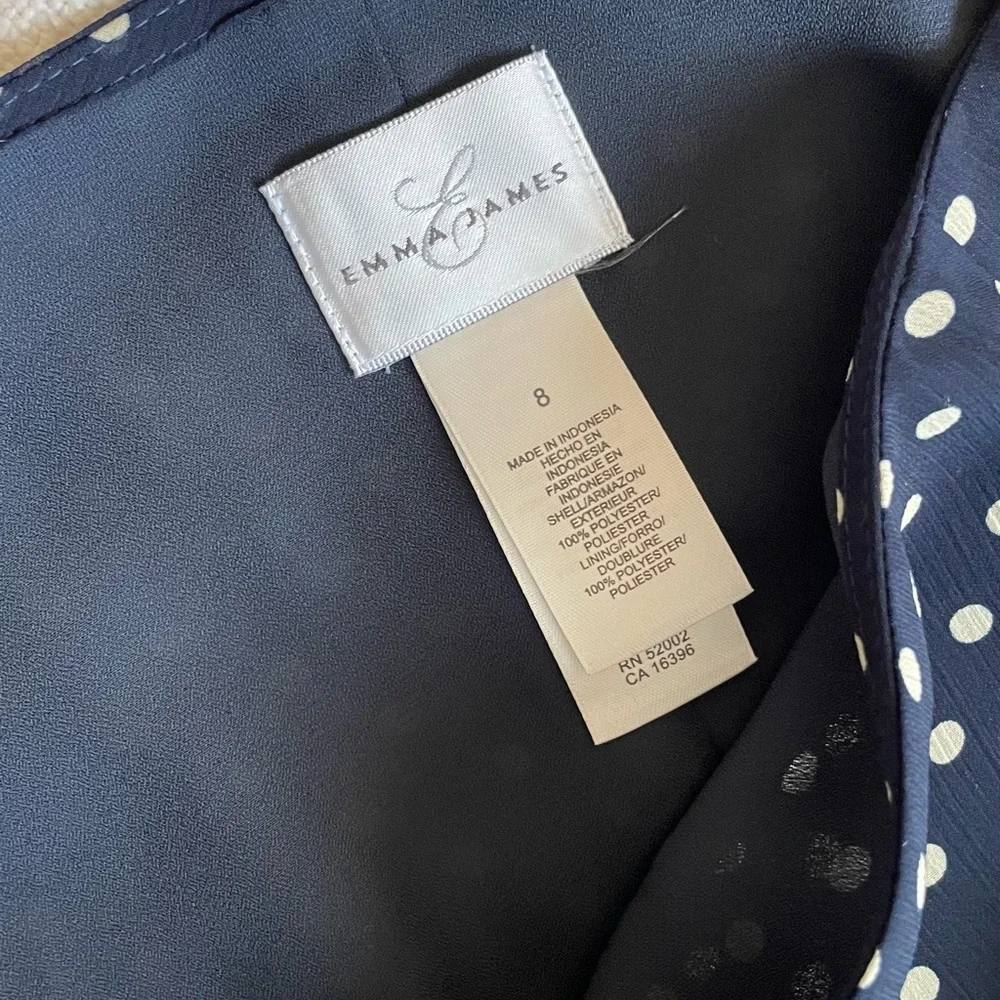 Beautiful navy polka dot skirt - Picture 5 of 5